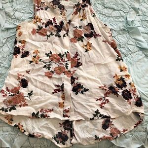 Sanctuary Button Down Blouse with Slit Back